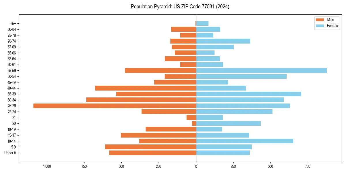 Population pyramid for 
