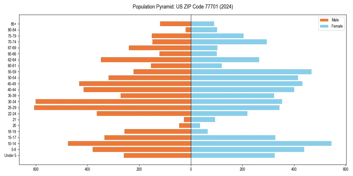Population pyramid for 