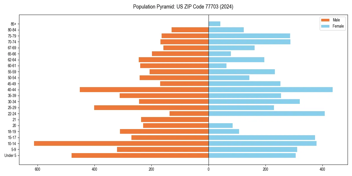 Population pyramid for 