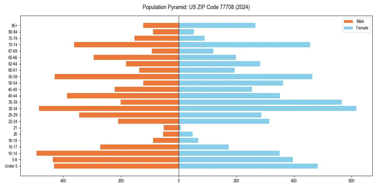 Population pyramid for 