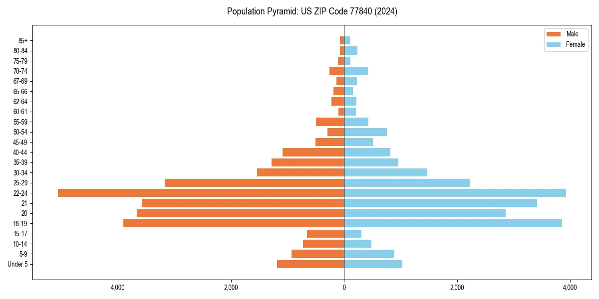 Population pyramid for 