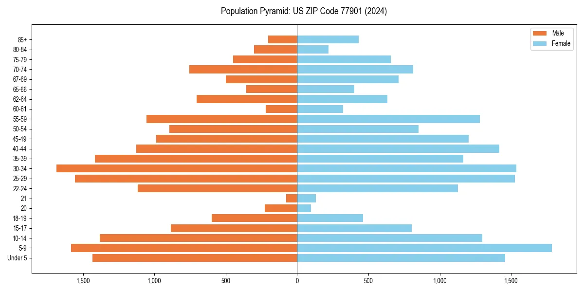 Population pyramid for 