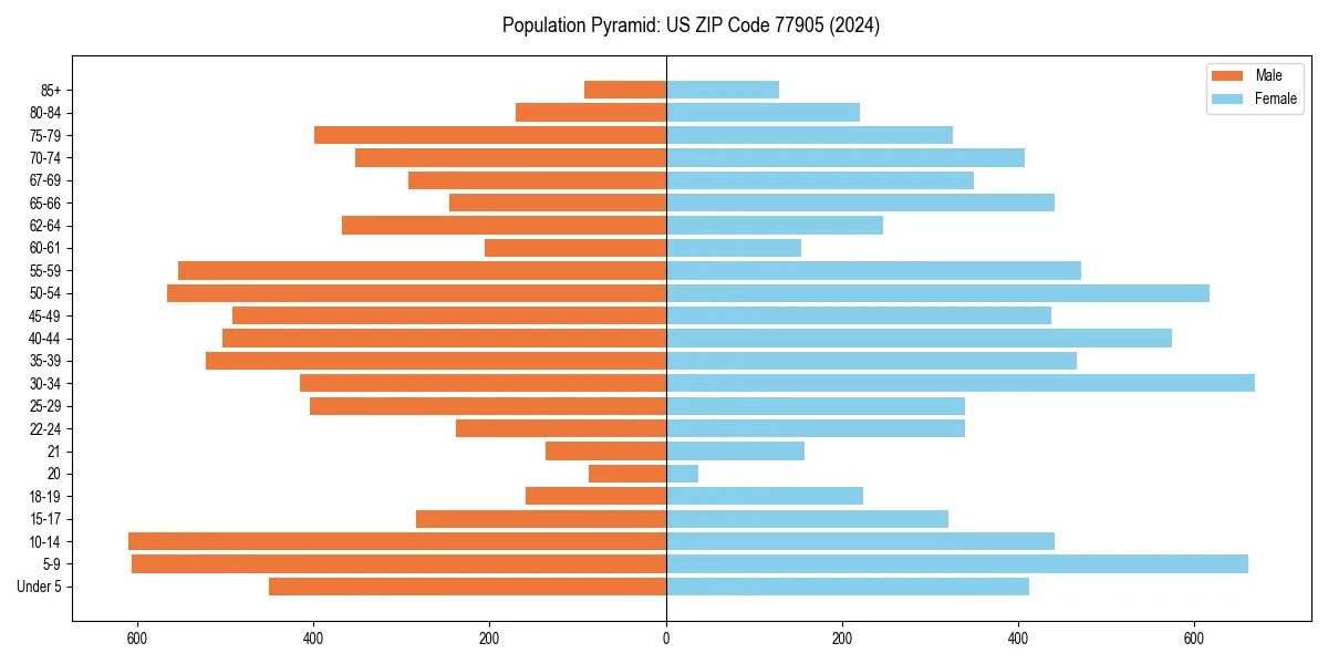Population pyramid for 