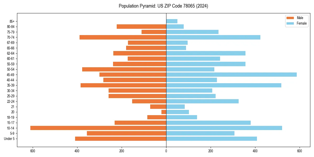 Population pyramid for 