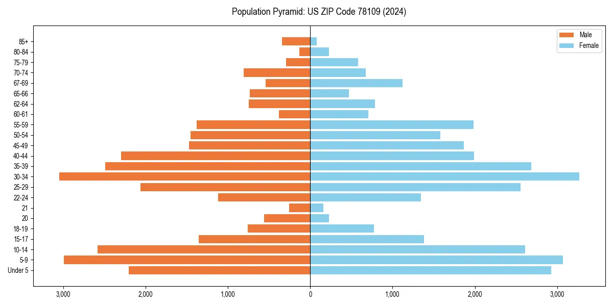 Population pyramid for 