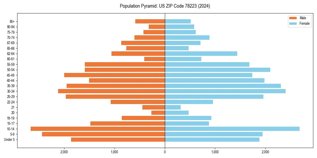 Population pyramid for 