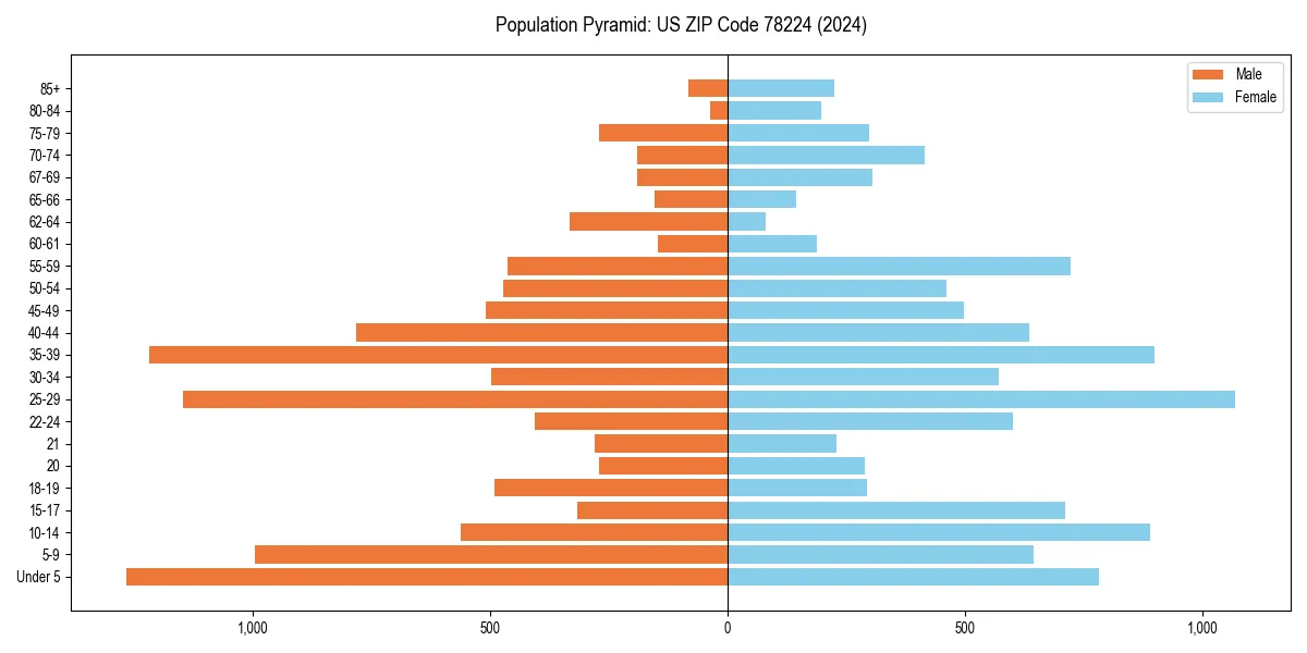 Population pyramid for 