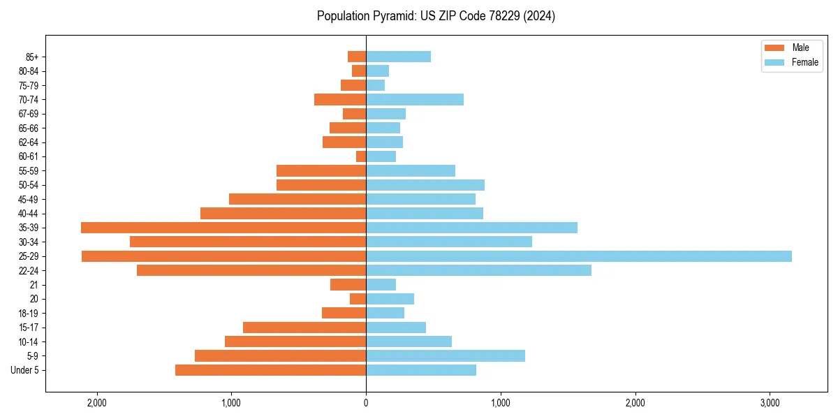 Population pyramid for 