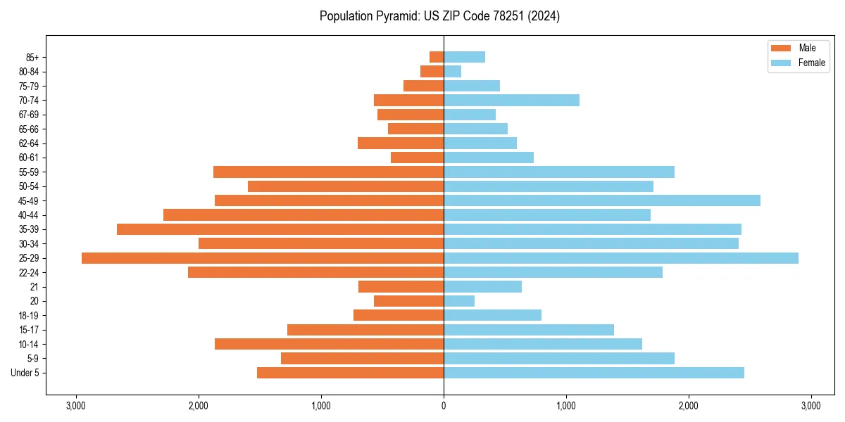 Population pyramid for 