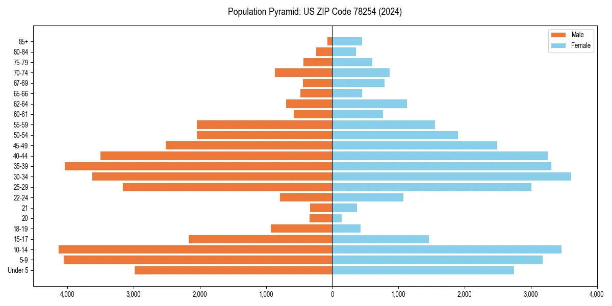 Population pyramid for 