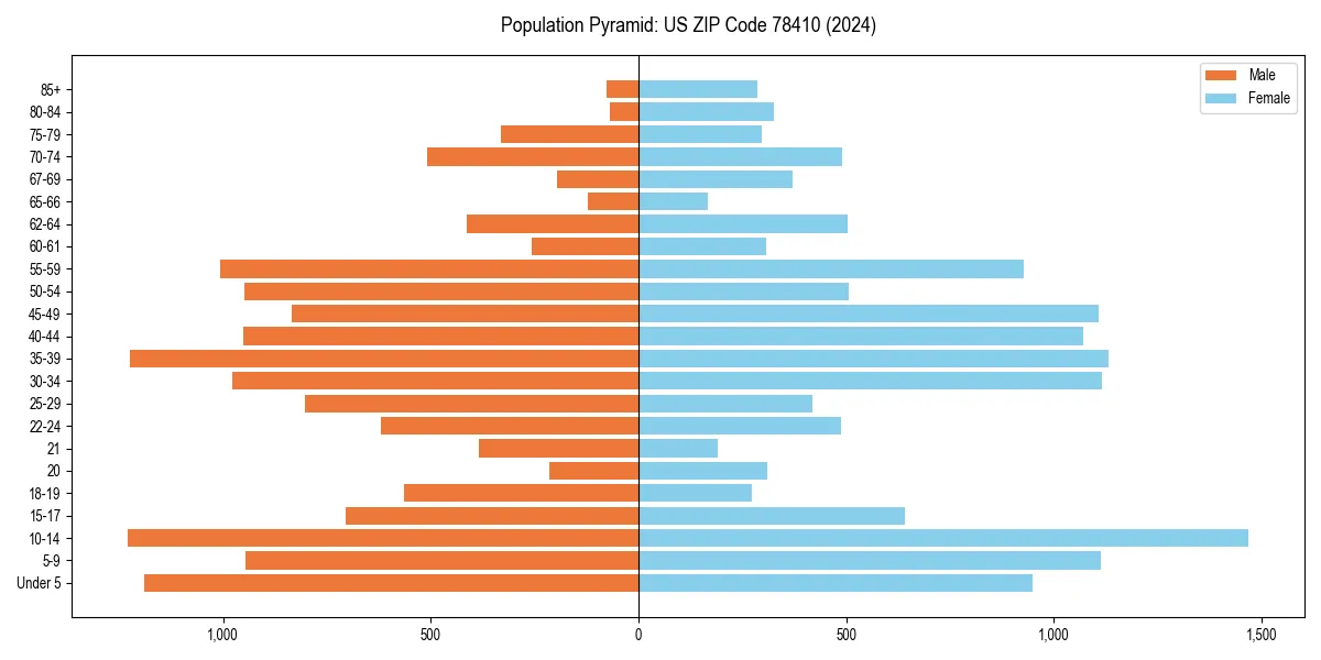 Population pyramid for 