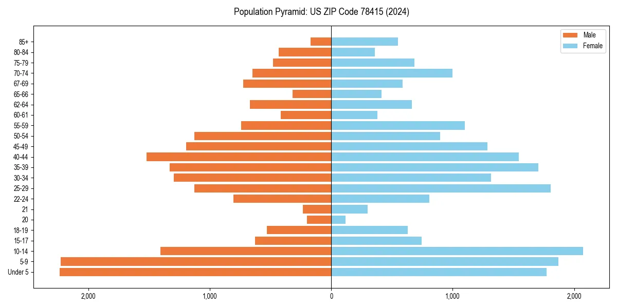 Population pyramid for 