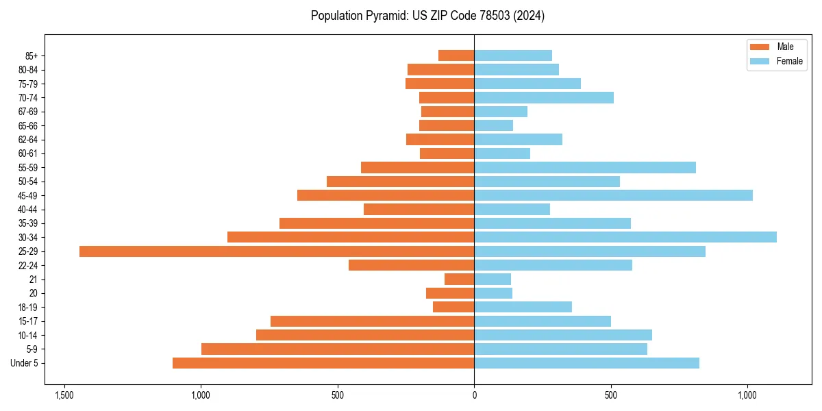 Population pyramid for 