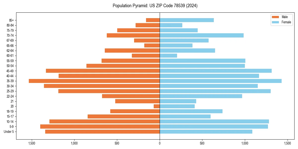 Population pyramid for 