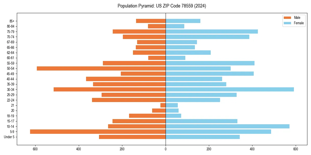 Population pyramid for 