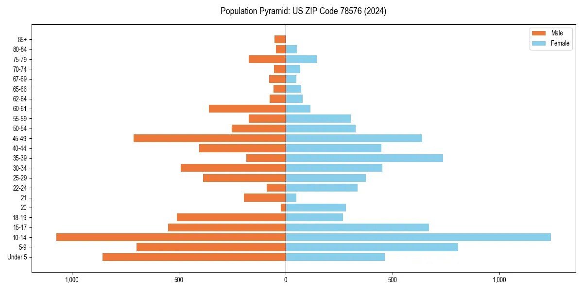 Population pyramid for 