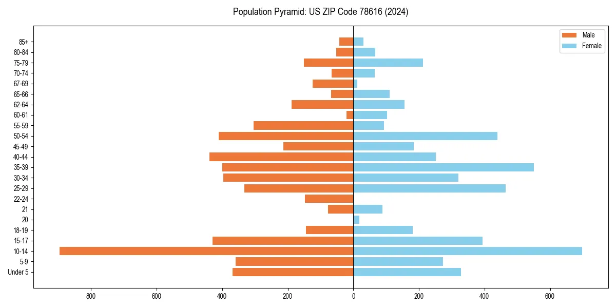 Population pyramid for 