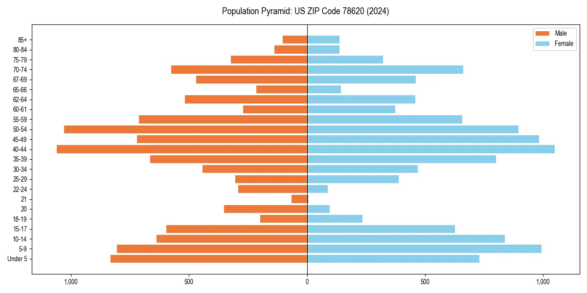 Population pyramid for 