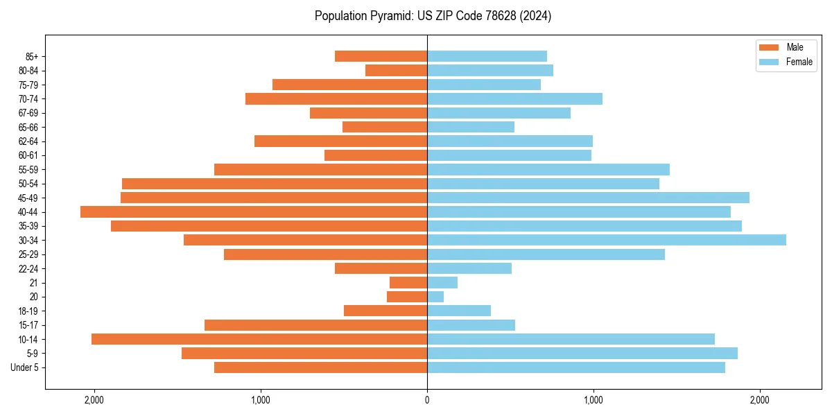 Population pyramid for