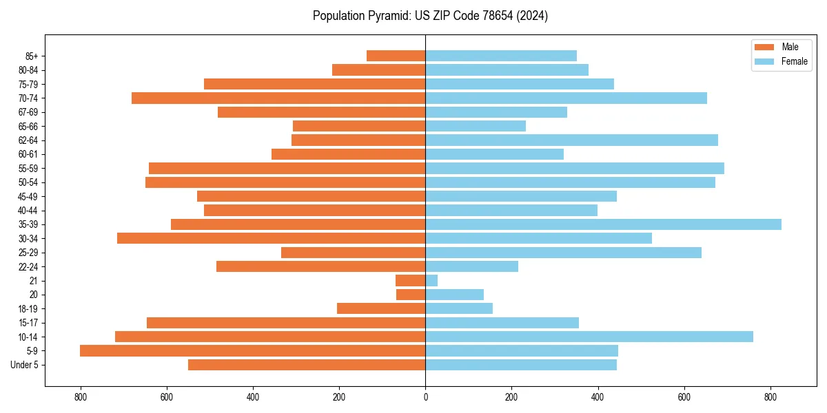 Population pyramid for 