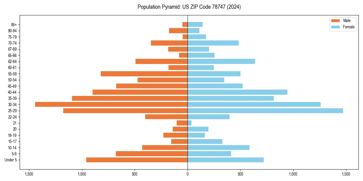 Population pyramid for 