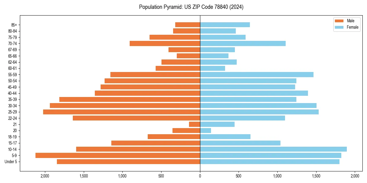 Population pyramid for
