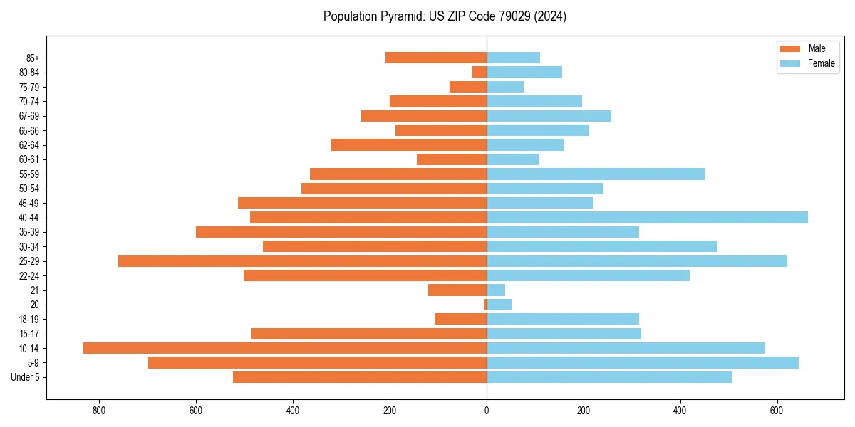 Population pyramid for 