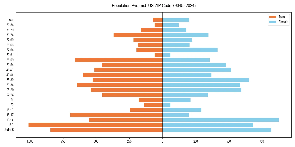 Population pyramid for 