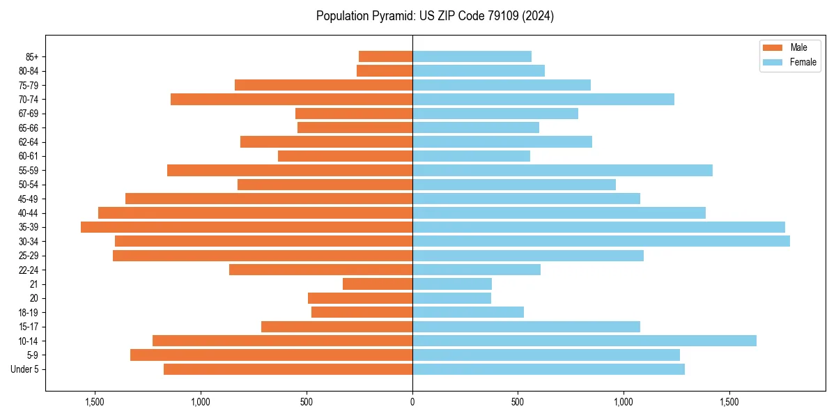 Population pyramid for 