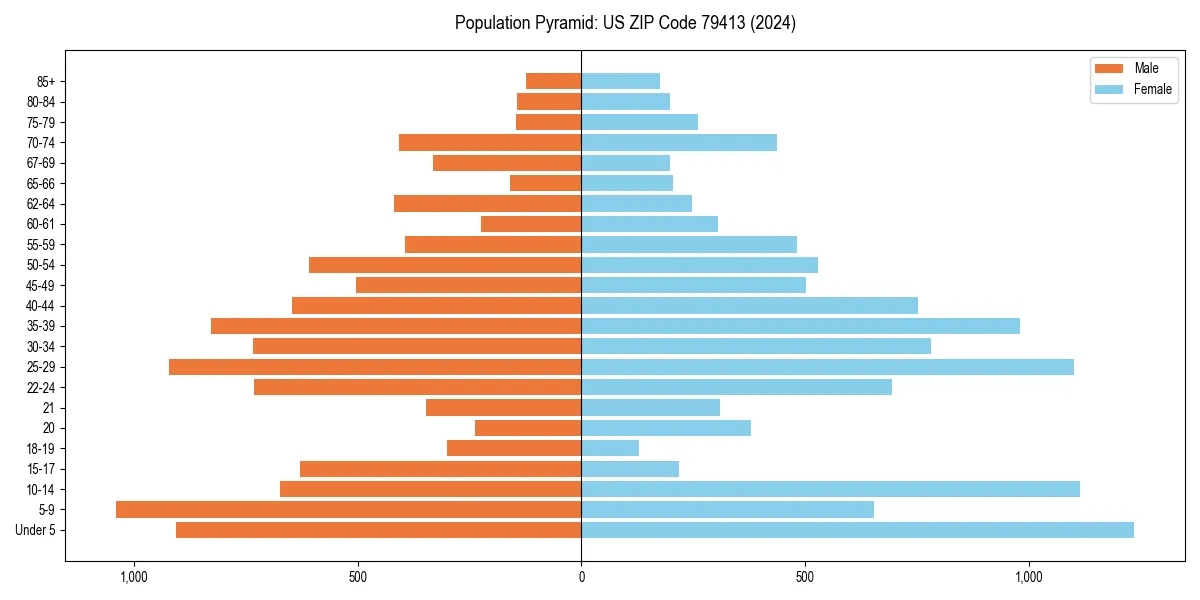 Population pyramid for 