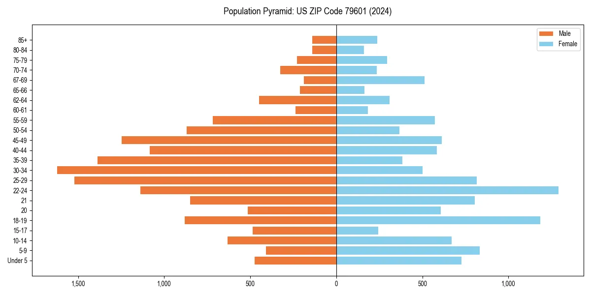 Population pyramid for