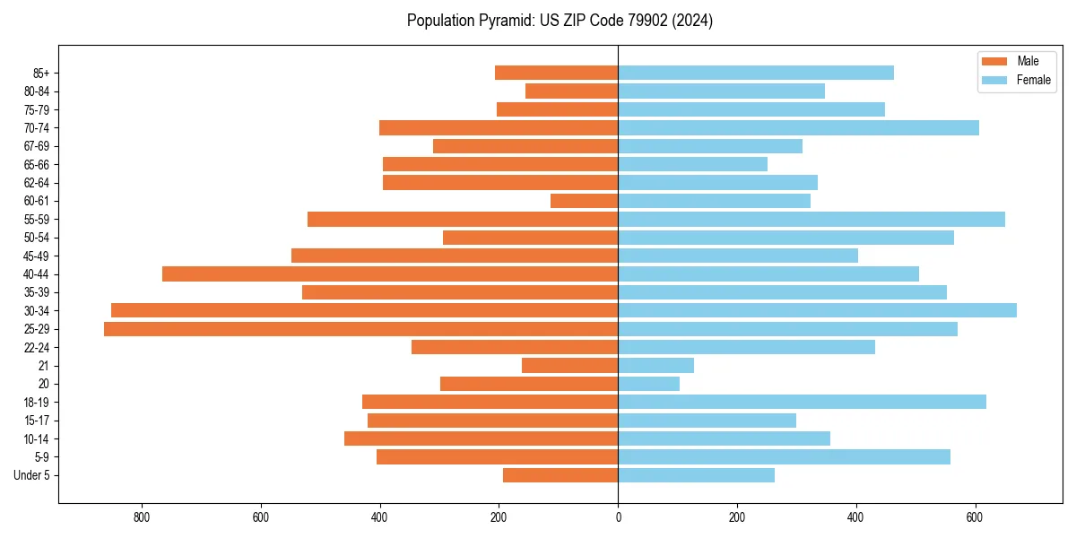 Population pyramid for 