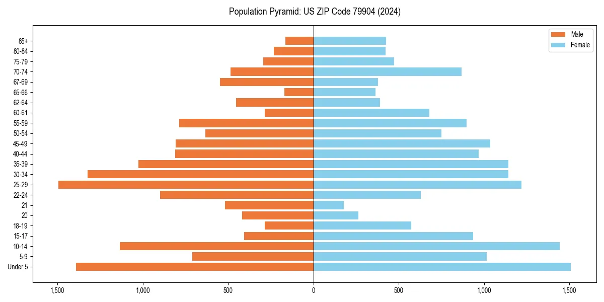 Population pyramid for 