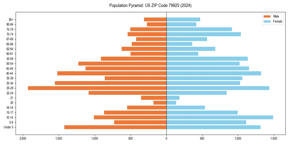 Population pyramid for 