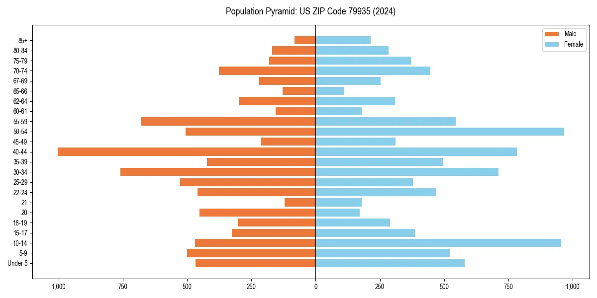 Population pyramid for 
