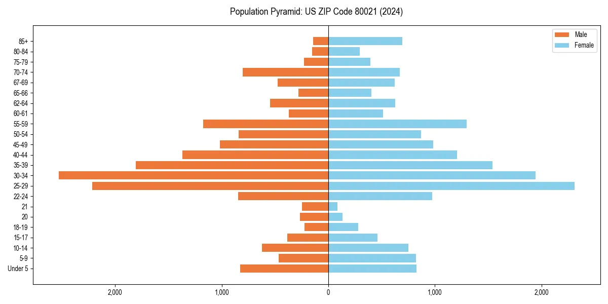 Population pyramid for 