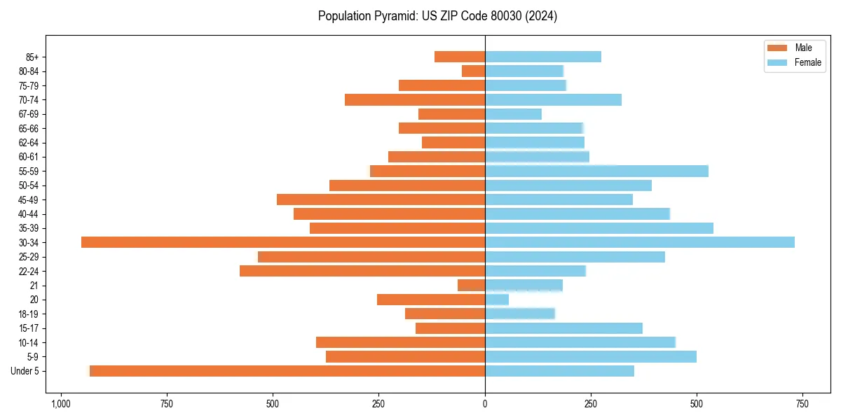 Population pyramid for 