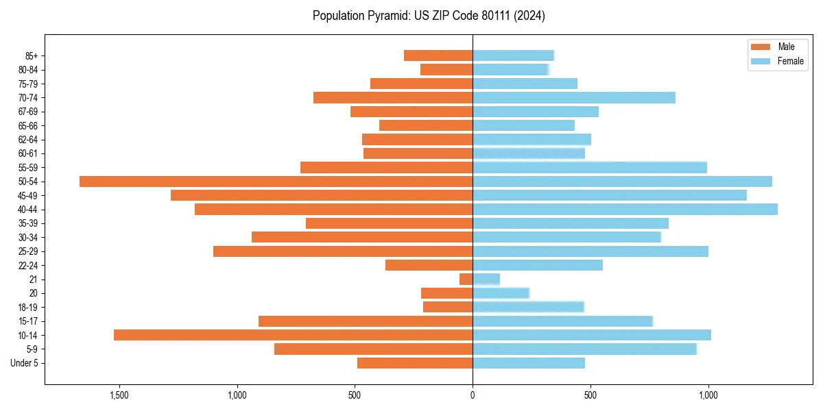 Population pyramid for 