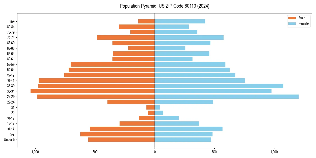 Population pyramid for 