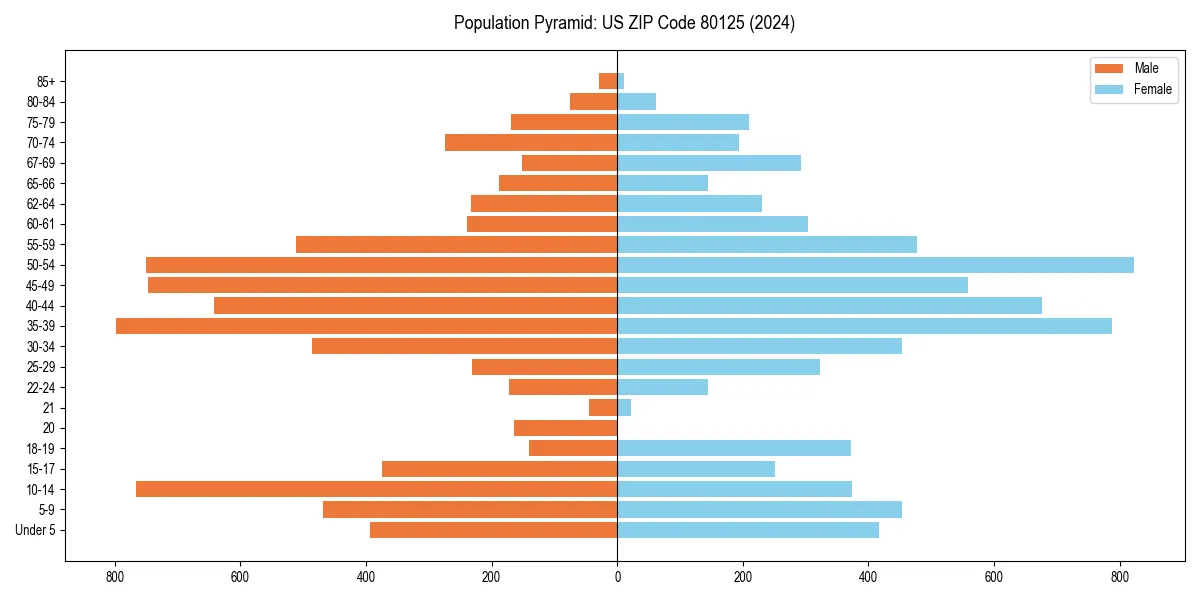 Population pyramid for 
