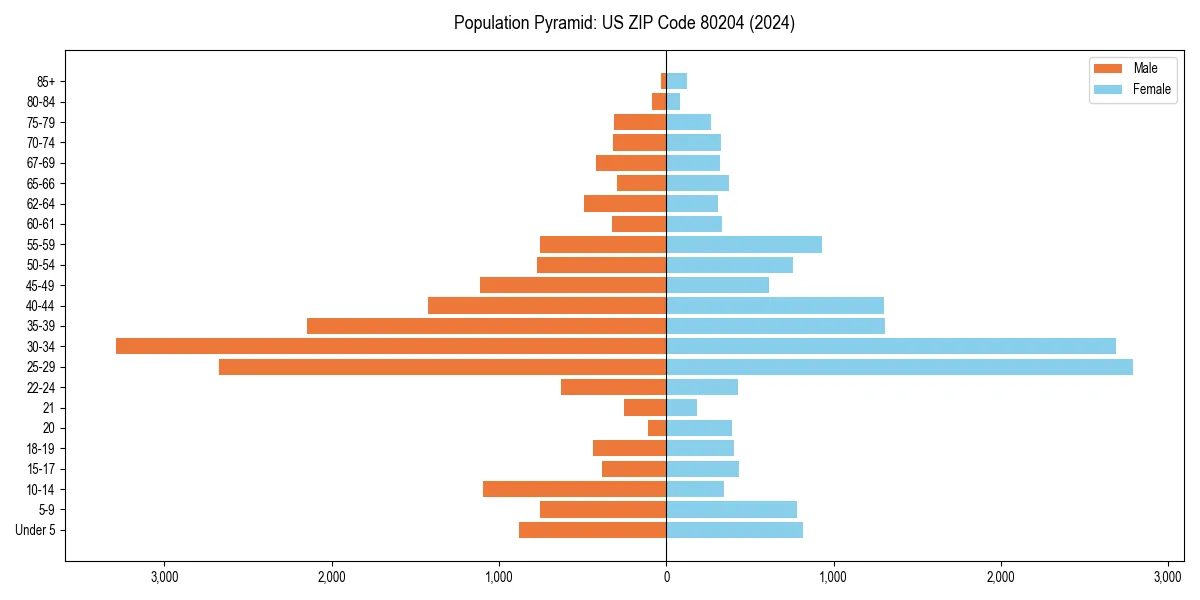 Population pyramid for 