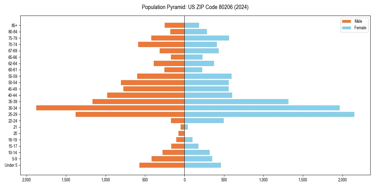 Population pyramid for 