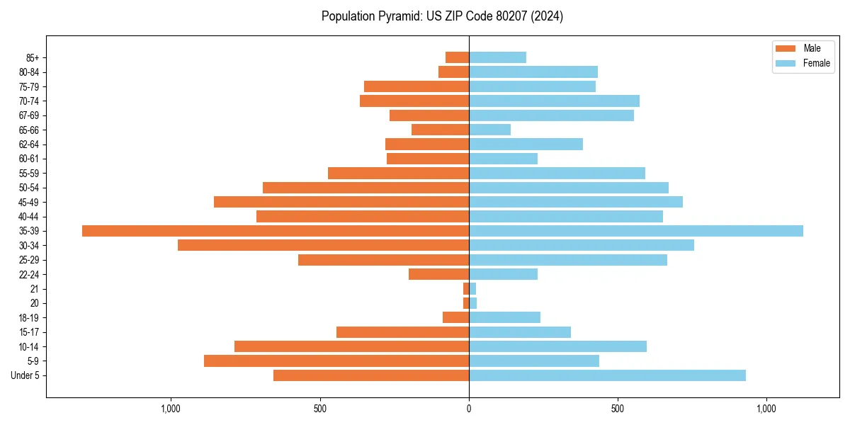 Population pyramid for 