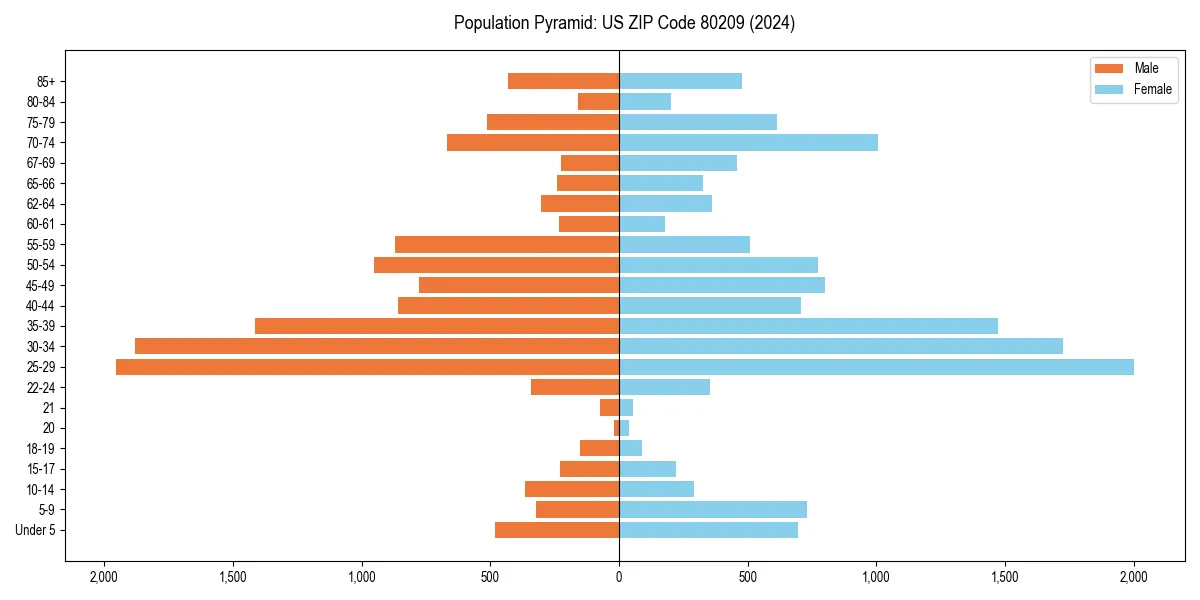 Population pyramid for 