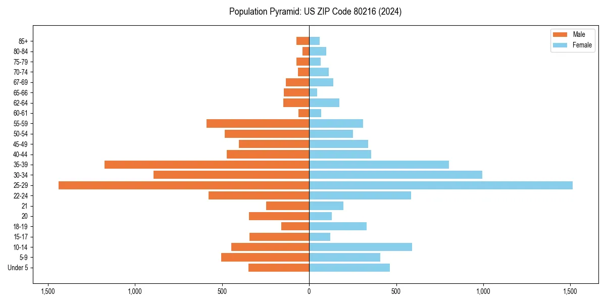 Population pyramid for 