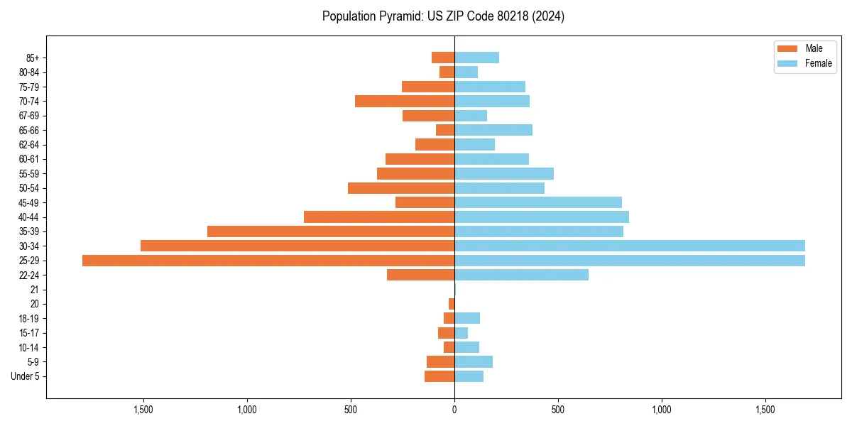 Population pyramid for 