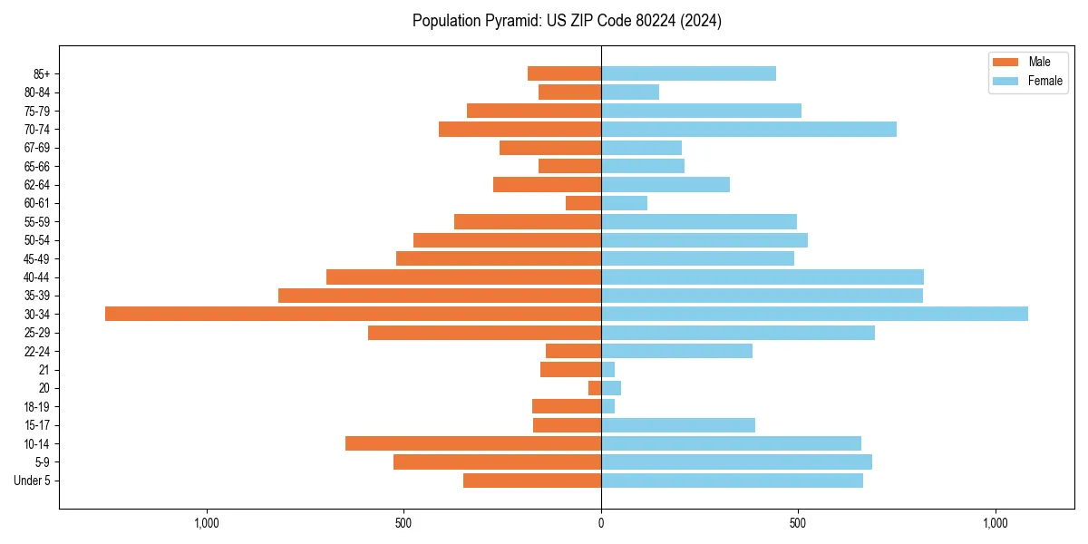Population pyramid for 