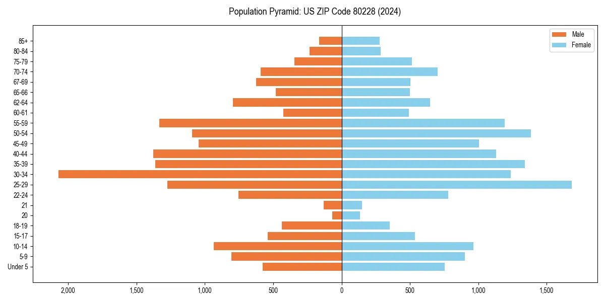Population pyramid for 