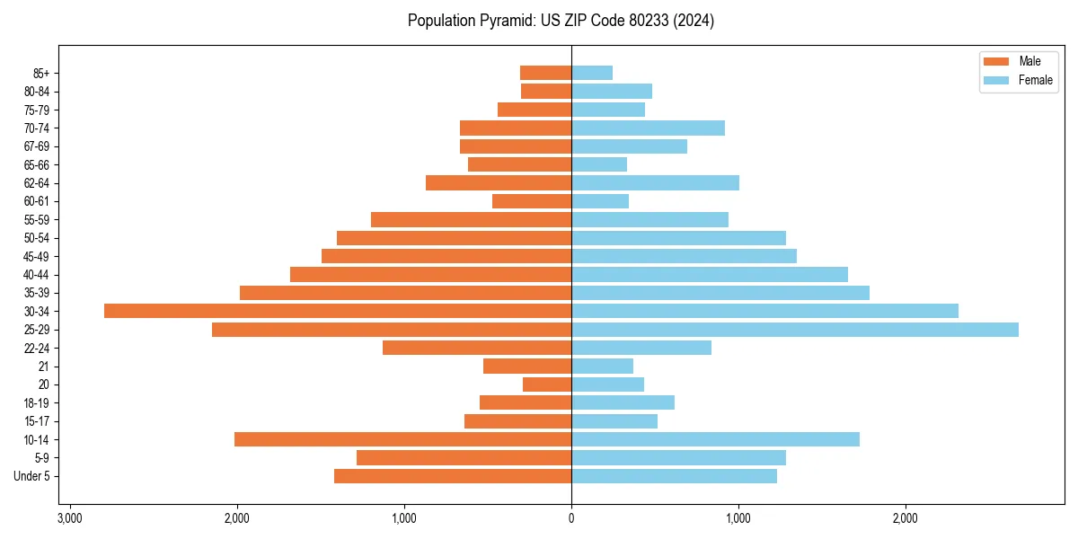 Population pyramid for 