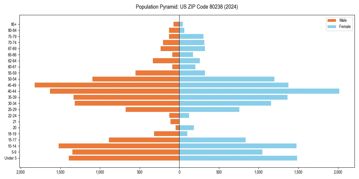 Population pyramid for 